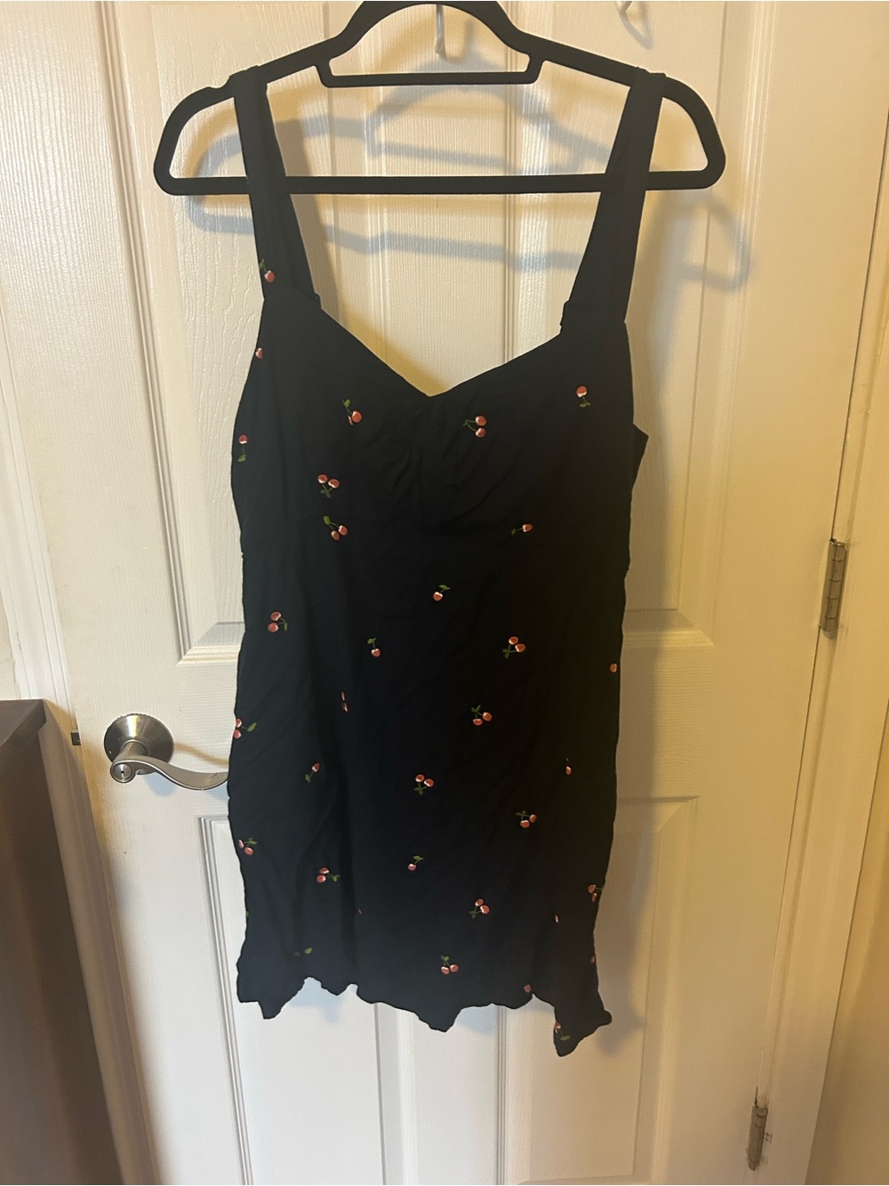 Old Navy Navy Dress with Red Cherry Print